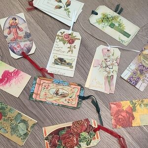 Vintage Floral Gift Tags Set